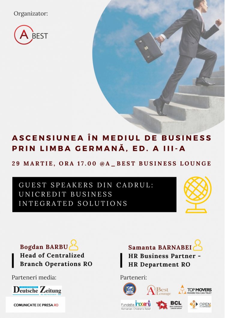 Conferință marca A_BEST: „Ascensiunea în mediul de business prin limba germană”, ediţia a III-a