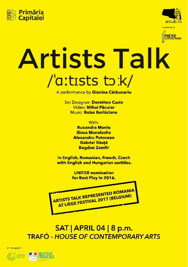 Arcub în turneu la Budapesta cu spectacolul Artists Talk