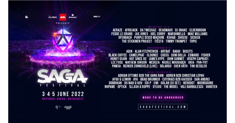 SAGA Festival anunță cel de-al treilea val de artiști Deadmau5, R3hab, Fedde Le Grand și Joseph Capriati vin pe 3-5 Iunie