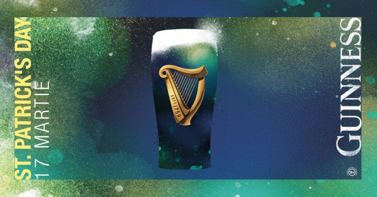 St. Patrick's Day! Ocazia perfecta pentru a savura un pint de Guinness! Slainte!