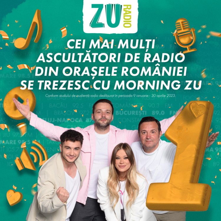 Cei mai mulți ascultători de radio din orașele României se trezesc cu Morning ZU